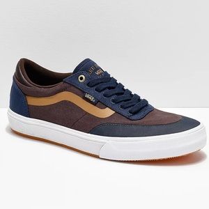 VANS x INDEPENDENT | Crockett Dress Blue, Brown & White Skate Shoes